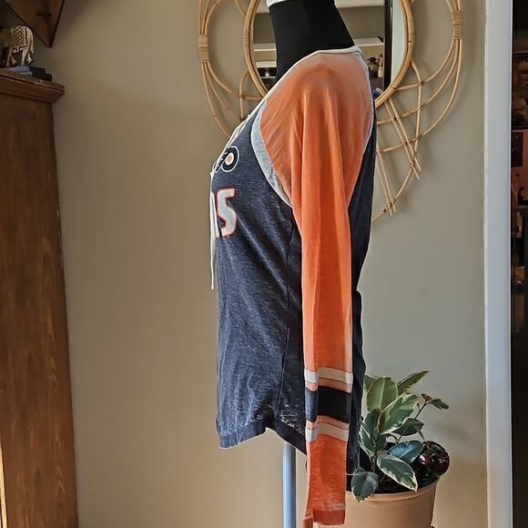 Philadelphia Flyers Lace Up Collar Long Sleeve Shirt Size M‎ - Picture 2 of 14